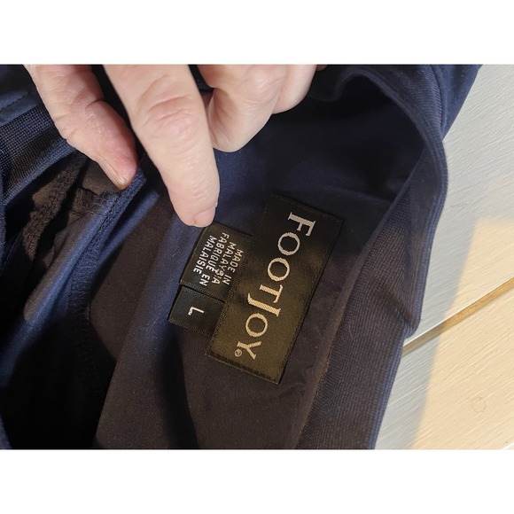 Footjoy Navy Windbreaker V-Neck Lightweight Pullover Golf Rain Jacket Mens L - Picture 3 of 7